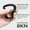 Travel Bird Heavy Duty Carabiner Clip Hook 8KN (1763 lbs), 3 PCS Ultra-Light Aluminum Caribeaners with Double Door D Ring Shape, for Hammock, Camping, Hiking, Backpacking, Dog Leash, Keychain Clip view 3