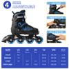 ECOO Inline Skates for Girls and Boys Ages 5-8 8-12 Light up Wheels, Adjustable Size Roller Skates Blades Kids Adult Women Outdoor view 3