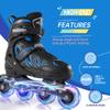 ECOO Inline Skates for Girls and Boys Ages 5-8 8-12 Light up Wheels, Adjustable Size Roller Skates Blades Kids Adult Women Outdoor view 4