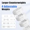 MERACH Dumbbell Set of 2, Adjustable Weight, Anti-slip Handle, Macaron Colors, Each 2.2/4.4/6.6/8.8 lbs, 4 in 1 Hand Weights for Women at Home, White view 3