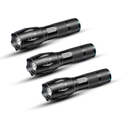 MODOAO Tactical Flashlights 3 Pack, LED Flashlights High Lumens with 5 Modes, Adjustable Brightness Flash Light for Emergency, Camping Flashlight