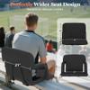 Seeutek Heated Stadium Seats for Bleachers, Portable Stadium Seats with Back Support, USB 3 Levels Bleacher Chairs with Back and Cushion, 5 Pockets Poldable Stadium Chairs for Sports Games,21in 1PC view 2