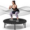 BCAN 40" Adult Fitness Trampoline with Durable Bungees, Stable & Quiet Exercise Rebounder,Great Mini Trampoline for Indoor/Garden Workout - Black view 1