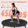 BCAN 40" Adult Fitness Trampoline with Durable Bungees, Stable & Quiet Exercise Rebounder,Great Mini Trampoline for Indoor/Garden Workout - Black view 3