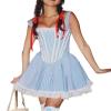 Aonoapll Women Dorothy Dress Costume Gingham Lace Hem Mini Dress Halloween Cosplay Blue Plaid Fairytale Dress(Corset Blue,Medium) view 1