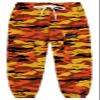 Cromoncent Girls Cargo Pants Elastic Waist Lightweight Outdoor Jogger Pants, Camo Orange Red 6-7 Years view 1