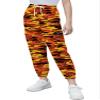 Cromoncent Girls Cargo Pants Elastic Waist Lightweight Outdoor Jogger Pants, Camo Orange Red 6-7 Years view 2