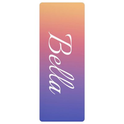 Custom Name Yoga Mat,Personalized Travel Yoga Exercise Mat,Non Slip,Perfect for Kids & Adults,Gradient Color D Series Style 15