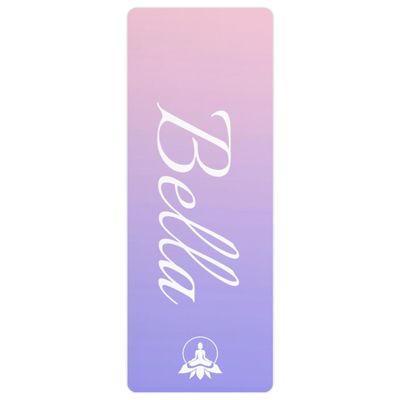 Custom Name Yoga Mat,Personalized Travel Yoga Exercise Mat,Non Slip,Perfect for Kids & Adults,Gradient Color F Series Style 23