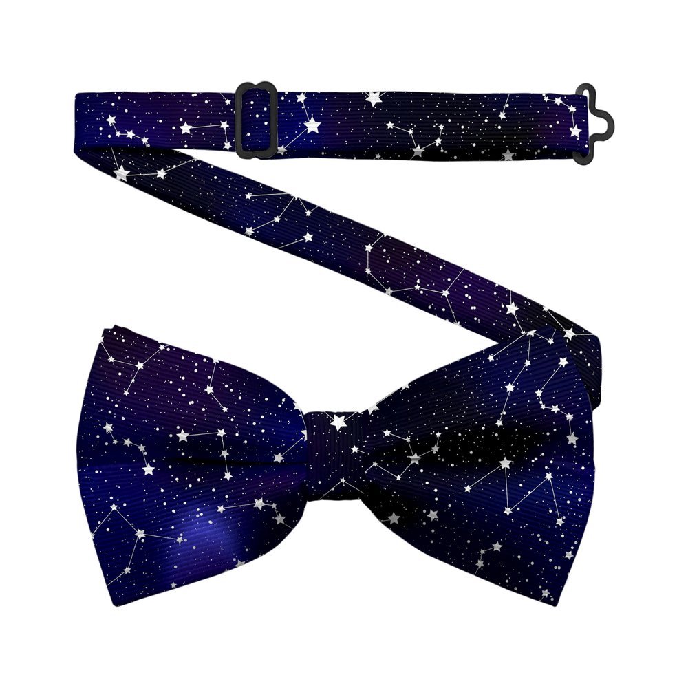 Hiukset Men's Constellation Tie Space Bowties Daily Skinny Blue Galaxy Bowtie for Men Constellations Bowties Gentleman Bow Tie Perfect for Wedding Office