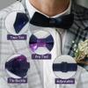 Hiukset Men's Constellation Tie Space Bowties Daily Skinny Blue Galaxy Bowtie for Men Constellations Bowties Gentleman Bow Tie Perfect for Wedding Office view 3