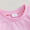 Aifawile Toddler Kids Baby Girl Christmas Outfits Santa Print Crewneck Sweatshirt Tops Tutu Skirts Set Fall Winter Clothes (07- Pink, 2-3T) view 3