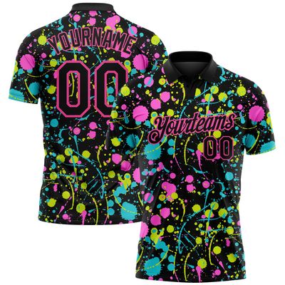 Custom Black Polo Shirts for Women Men, Personalized Colorful Tennis Bowling Golf Short Shirts for Adults Youth Unisex, Design Your Own Team Jersey Sports Uniform with Number Name Logo Print