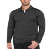 MoFiz Lightweight Men's Long Sleeve Polo Shirts Quarter Zipper Pullover Men's Polo Shirts Quick Dry Rash Guard Outdoor Hiking Mens Long Sleeve Shirts Casual Grey L view 3