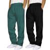 2 Pack Men's Yoga Sweatpants Athletic Lounge Fleece Trousers Casual Jersey Straight Baggy Pants with Pockets view 1