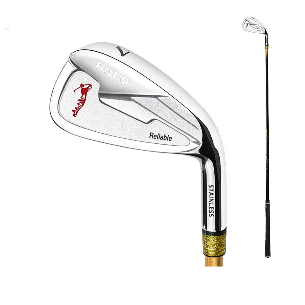 #7 Golf Club Iron with Carbon Shaft/Stainless Steel Rod for Men and Women Golfers - Improve Your Golf Game Today! (Gold,with Carbon Shaft)