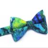 MACBANA Colorful Fun Pattern Pre-Tied Bow Tie Mens Floral Space Adjustable Bowtie P Green Blue Yellow view 3
