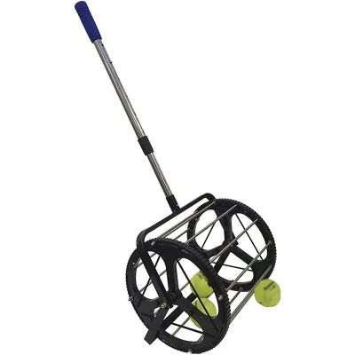 YXCUSAM Tennis Ball Collector, Rolling Telescopic Tennis Ball Collector with Adjustable Tripod Base for Tennis Training Courts
