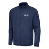 Antigua Men's Heather Navy Seattle Seahawks Hold-Up Tri-Blend Full-Zip Jacket view 1