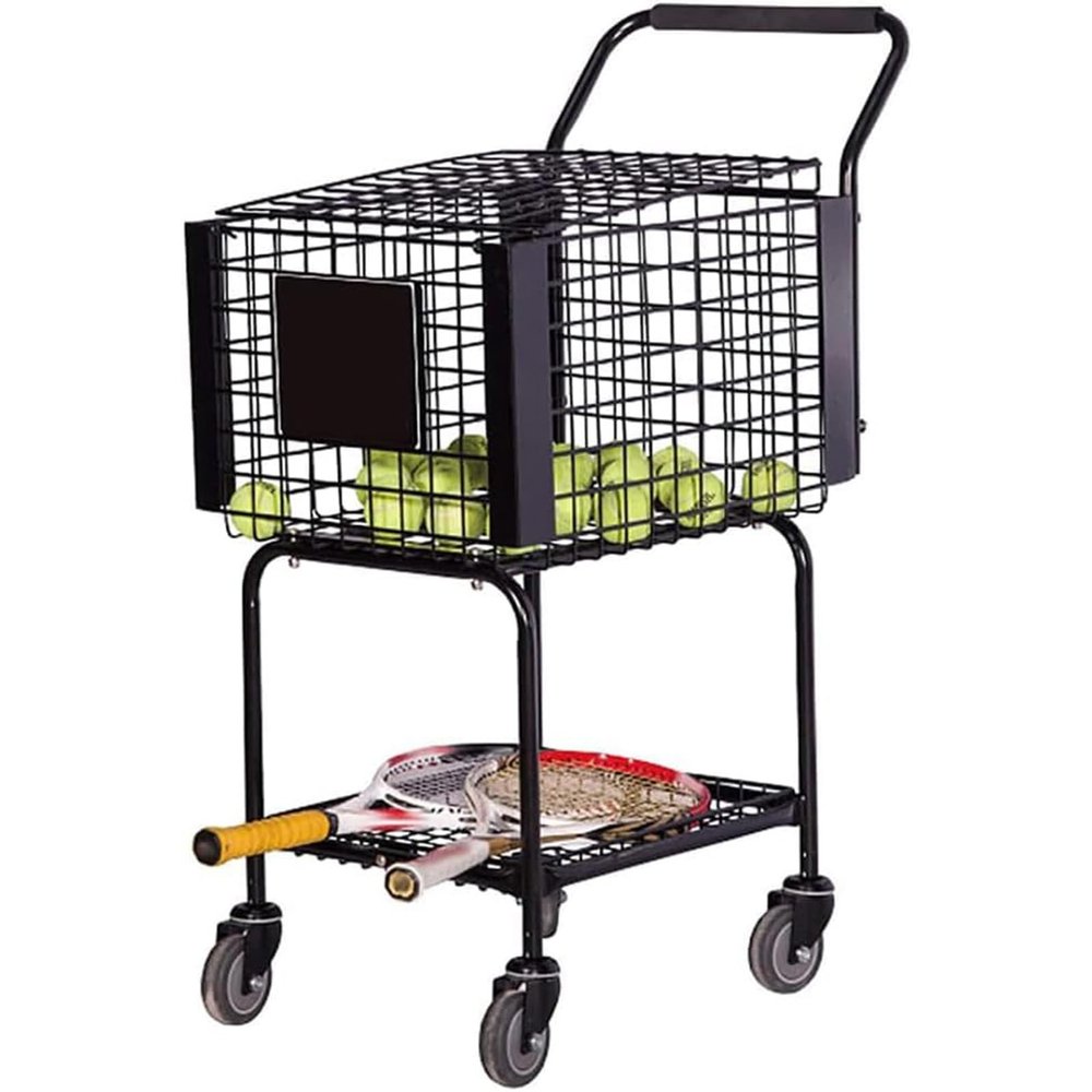 YXCUSAM Tennis Hopper Basket, Hanging Tennis Storage Basket Rack, Multi-Purpose Tennis Storage Basket for Courts, Gym