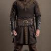 PEKVU Medieval Viking Wide Belt Faux Leather Armor Knight Corset Belt for LARP Christmas Gifts Costume (Black-A) view 3