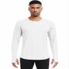 CADMUS Men's Hiking Workout Shirts, UPF 50+, Thumb Holes, Rash Guard,Fishing,Running, Athletic Long Sleeve,1 Pack,White,Large view 4