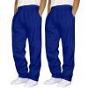 2 Pack Men's Yoga Sweatpants Athletic Lounge Fleece Trousers Casual Jersey Straight Baggy Pants with Pockets view 1