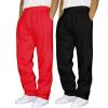 2 Pack Men's Yoga Sweatpants Athletic Lounge Fleece Trousers Casual Jersey Straight Baggy Pants with Pockets view 1