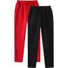 2 Pack Men's Yoga Sweatpants Athletic Lounge Fleece Trousers Casual Jersey Straight Baggy Pants with Pockets view 2