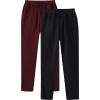 2 Pack Men's Yoga Sweatpants Athletic Lounge Fleece Trousers Casual Jersey Straight Baggy Pants with Pockets view 2