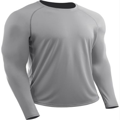 CADMUS Men's Hiking Workout Shirts, UPF 50+, Thumb Holes, Rash Guard,Fishing,Running, Athletic Long Sleeve,1 Pack,Grey,Medium