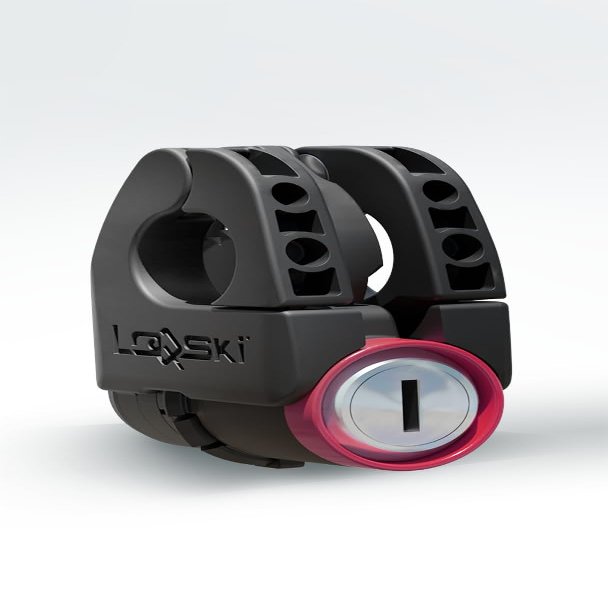 LOQSKI Ski Lock This Quality Ski & Pole Lock is Lightweight and Designed to Secure skis and Poles Together. Fits neatly into ski Jacket Pocket and is Easy to use. Designed and Manufactured in The UK.