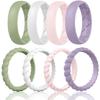 Egnaro Women's Stackable Silicone Rings, 2.5/5.5mm Wide 1.8/2mm Thick Bands view 1
