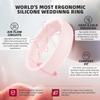 Egnaro Women's Stackable Silicone Rings, 2.5/5.5mm Wide 1.8/2mm Thick Bands view 2