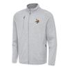 Antigua Men's Heather Gray Minnesota Vikings Hold-Up Tri-Blend Full-Zip Jacket view 1