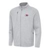 Antigua Men's Heather Gray Kansas City Chiefs Hold-Up Tri-Blend Full-Zip Jacket