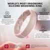 Egnaro Women's Stackable Silicone Rings, 2.5/5.5mm Wide 1.8/2mm Thick Bands view 2
