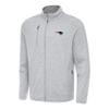 Antigua Men's Heather Gray New England Patriots Hold-Up Tri-Blend Full-Zip Jacket view 1