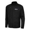 Antigua Men's Heather Black Seattle Seahawks Hold-Up Tri-Blend Full-Zip Jacket view 1