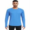 CADMUS Men's Hiking Workout Shirts, UPF 50+, Thumb Holes, Rash Guard,Fishing,Running, Athletic Long Sleeve,1 Pack,Light Blue,Medium view 4