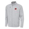 Antigua Men's Heather Gray Cincinnati Bengals Hold-Up Tri-Blend Full-Zip Jacket view 1