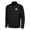 Antigua Men's Heather Black Miami Dolphins Hold-Up Tri-Blend Full-Zip Jacket view 1