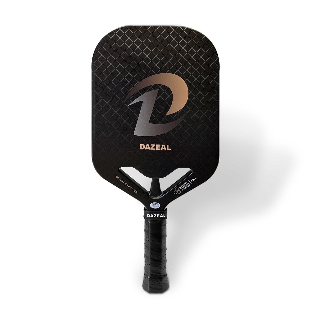 DAZEAL Pickleball Paddle USAPA Approved  Raw Carbon Fiber & 16MM Polypropylene Core  High Grit Surface for Control & Power  Lightweight Pickleball Racket Set for Men, Women, Kids, Adults