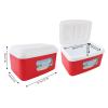 8L Insulated Portable Cooler, Leak Proof Ice Chest Lunch Box, Insulated Cooler Lunch Box, Hard Cooler with Heavy Duty Handle for Camping, Tailgating, Beach, Picnic, Groceries (Red) view 2