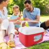 8L Insulated Portable Cooler, Leak Proof Ice Chest Lunch Box, Insulated Cooler Lunch Box, Hard Cooler with Heavy Duty Handle for Camping, Tailgating, Beach, Picnic, Groceries (Red) view 3