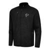 Antigua Men's Heather Black Atlanta Falcons Hold-Up Tri-Blend Full-Zip Jacket view 1
