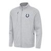 Antigua Men's Heather Gray Indianapolis Colts Hold-Up Tri-Blend Full-Zip Jacket view 1