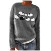 Women's Vintage Fair Isle Sweaters Casual Crewneck Pullover Knitted Top Lightweight Long Sleeve Retro Striped Shirt view 1