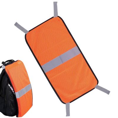 High Visibility Backpack Cover - Blaze Orange Safety Panel, Reflective Strips | Outdoor Gear for Hiking, Mountaineering, Trekking, and Camping, Boosts Safety in Dim Conditions