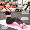4 Tube Resistance Bands Latex Pedal Exerciser Sit-up Pull Rope Expander Elastic Bands Yoga Equipment Pilates Exercise(Color:Blue) view 4